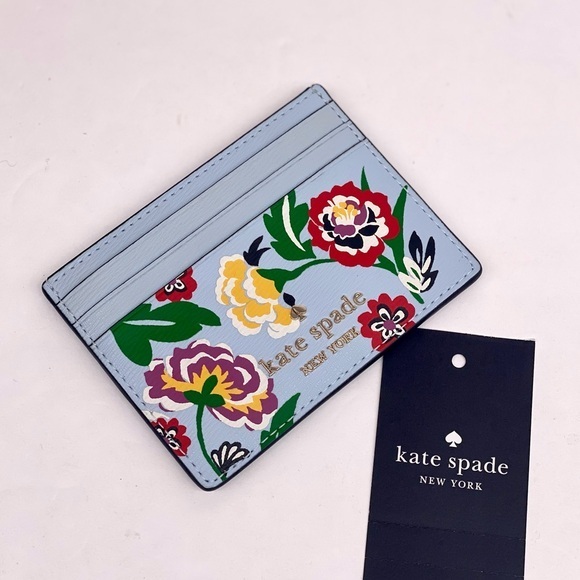 Kate Spade Dragon Printed Small Wallet Slim Card Holder - Picture 1 of 6
